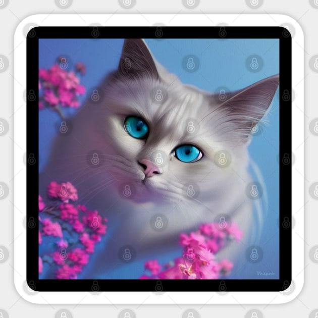 Blue-Eyed Beauty Sticker by VespersEmporium